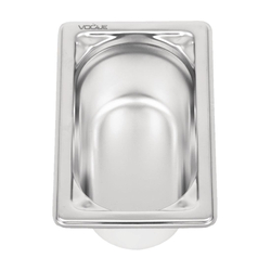 Vogue Strapazierfähiger GN-Behälter 1/9 Edelstahl 65mm
