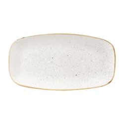 Churchill Stonecast Rechteckige Teller, Gerstenweiß, 189 x 355 mm