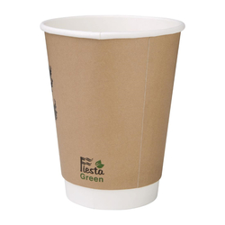 Fiesta Compostable Kompostierbare Heißgetränkebecher doppelwandig 35,5cl (500 Stück)