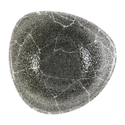 Churchill Studio Prints Kintsugi Quartz Schwarze dreieckige Schale, 185 mm, (12 Stück)