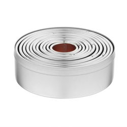 Vogue Ausstechformen Sett rund glatt in 11er-Pack (11 Stück)