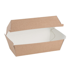 Fiesta Compostable kompostierbare Hamburgerboxen Kraft klein 172mm (200 Stück)