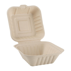 Fiesta Compostable kompostierbare Burgerboxen aus Bagasse 15,2cm (500 Stück)