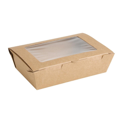 Fiesta Recycelbare Salatbox mit PET-Fenster 700ml (Packung mit 200 Stück)