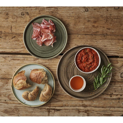 Stonecast Peppercorn Grauer Teller mit Wänden 6 1/8 Zoll (6 Stück)