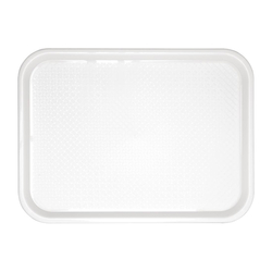 Olympia Kristallon Polypropylen Fast Food Tablett Weiß Groß 450mm