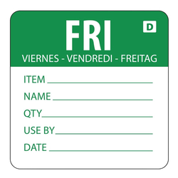 Hygiplas auflösbare Etiketten Freitag grün (250 Stück)