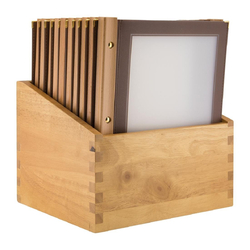 Securit Menümappen mit Holzbox braun A4 (20 Stück)