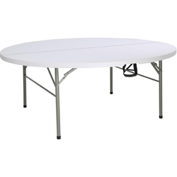 Bolero runder Klapptisch weiß 183cm
