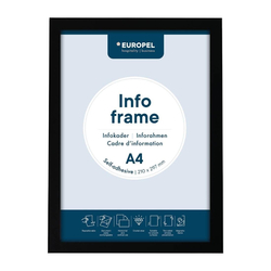 Europel Info-Rahmen / Selbstklebend Set 2 Stück A4 schwarz