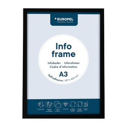 Europel Info-Rahmen / Selbstklebendes Set 2 Stück A3 Schwarz