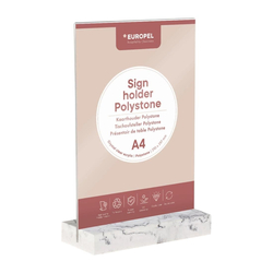 Europel Schildhalter A4 Polystone weiß