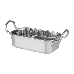 Olympia Tischpräsentation Rechteckige Schale Edelstahl 140x90mm