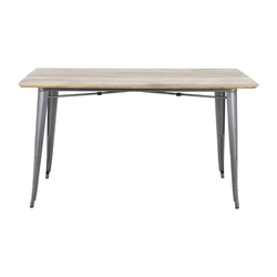 Bolero Bistro Esstisch Mango Holzplatte Gunmetal Rahmen 1450mm