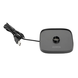 Olympia Lucca Tischlampe quadratische Kuppel Salbei 300mm