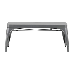 Bolero Bistro Metall-Sitzbänke Gunmetal 1000mm (2 Stück)
