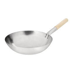 Vogue Stahl Wok runder Boden 35,5cm
