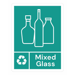 Jantex Slim Bin Label Mixed Glass