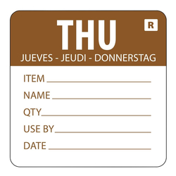 Hygiplas Farbcodesticker Donnerstag (500 Stück)