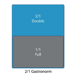 Vogue GN-Behälter Edelstahl 100mm GN2/1