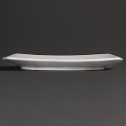 Olympia Whiteware abgerundete quadratische Teller 24cm (12 Stück)