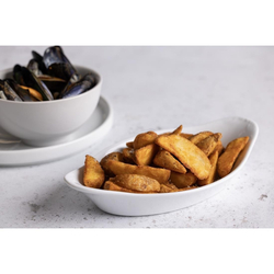 Olympia Whiteware ovale Gratinschalen weiß 20,4 x 11,5cm (6 Stück)