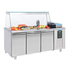Combisteel Pro Line Saladette 3 Türen 4X 1/1Gn Behälter