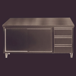 Combisteel 700 Arbeitstisch Schiebetüren Schubladen 2000