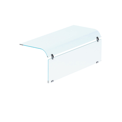 Combisteel Aufsatzbord mit Einseitig Abgerundet Glas Geschlossen - 2/1