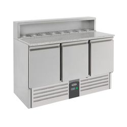 Combisteel Compact Line Pizzatisch 3 Türen – Breite 1368