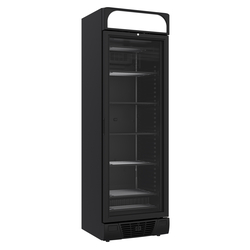Combisteel Tiefkühlschrank 1 Glastür Schwarz 382L – Breite 640 – Art.-Nr.: 7464.0060