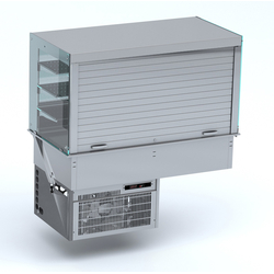 Combisteel Einbau Wandmodell Kühlvitrine Eckig  - mit Jalousie 4/1 Gn