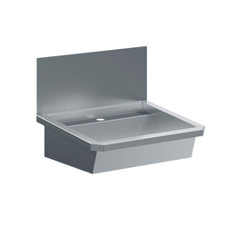 Combisteel Edelstahl Waschbecken 1 Ablasshahn 600mm  Ablaufstopfen Und Schutzwand Inklusive, Exklusiv Hahn