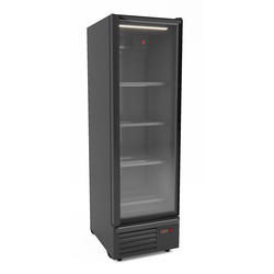 Combisteel Kühlschrank 1 Glastür Schwarz 550L