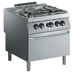 Combisteel Pro 900 Gasherd 4 Br. mit Gas Backofen
