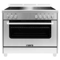 SARO Induktionsherd +Elektrobackofen TS95IND61X silber, Farbe: Silber