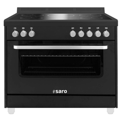 SARO Induktionsherd +Elektrobackofen Modell TS95IND61N schwarz, Farbe: Schwarz