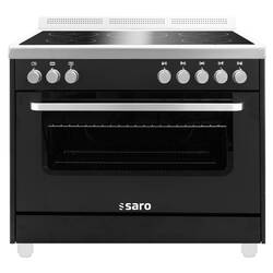 SARO Induktionsherd +Elektrobackofen TS95IND61N schwarz, Farbe: Schwarz