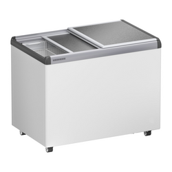 Liebherr EFE 3000 Eiscreme-Gefriertruhe mit Aluminium-Schiebedeckel und Lenkrollen, Ausführung: EFE 3000