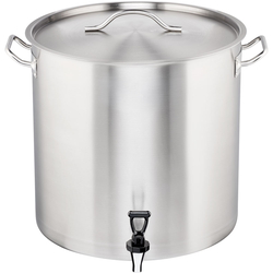 Kartoffelkochkessel STANDARD mit Deckel und Ablasshahn, Ø 400 mm, 50,3 L