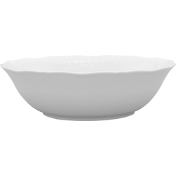 Große Servierschüssel, Porzellan, weiß, Serie Aphrodite, Lubiana, D. 230 mm