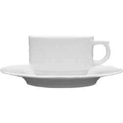 Untertasse für Kaffeetassen, Porzellan, weiß, Serie Aphrodite, Lubiana, Ø 160 mm