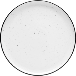 Teller flach, Serie Ankara, weiß, schwarz gesprenkelt, Ø 200 mm, 6 Stück