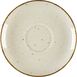 Untertasse, Serie Aida, cremefarben, braun gesprenkelt, Ø 145 mm, 12 Stück
