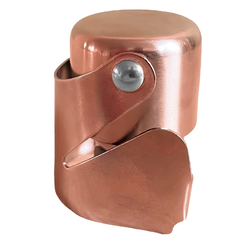 Sektflaschenverschluss, 2er Set, Edelstahl, kupferfarben