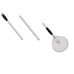 Ofenschaufel, auseinanderschraubbarer Aluminiumgriff, Ø 228 mm, L. 1200 mm