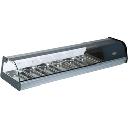 Roller Grill Edelstahl Tapas-Vitrine, 6x GN1/3
