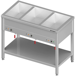 Stalgast Edelstahl Bain-Marie Standgerät mit separaten Becken, für 2x GN1/760x600x850 mm