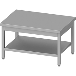 Stalgast Edelstahl Arbeitstisch ECO niedrig, mit Grundboden 2000x700x600 mm, ohne Aufkantung, Selbstmontage