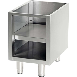 Edelstahl Unterbau mit Grund und Zwischenboden, B. 400 mm, Serie 700 ND